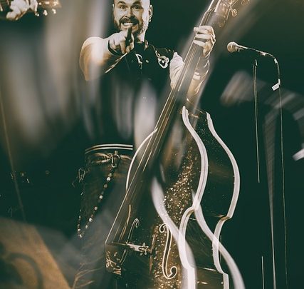 Rockabilly Slap Bass è cambiato in un'opera d'arte che non ha se stesso